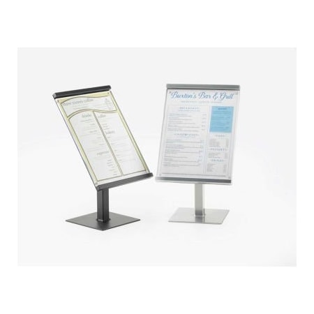 Cal-Mil Cal-Mil One by One 8" x 11" Metal Magnetic Sign Display 8-1/2"W x 7"D x 14-7/8"H Black 1153-15-13